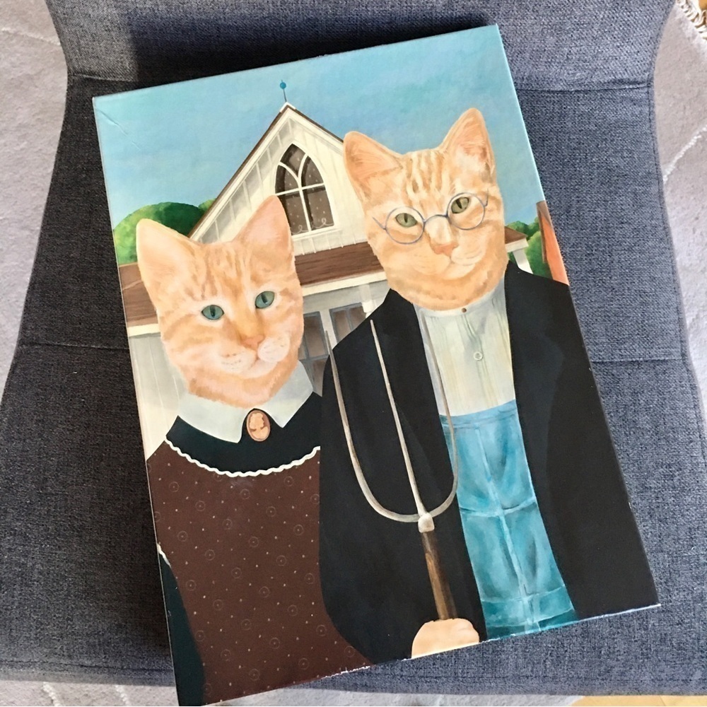 Ameri-Cat Gothic Puzzle 1000 Pieces Black Blue Orange